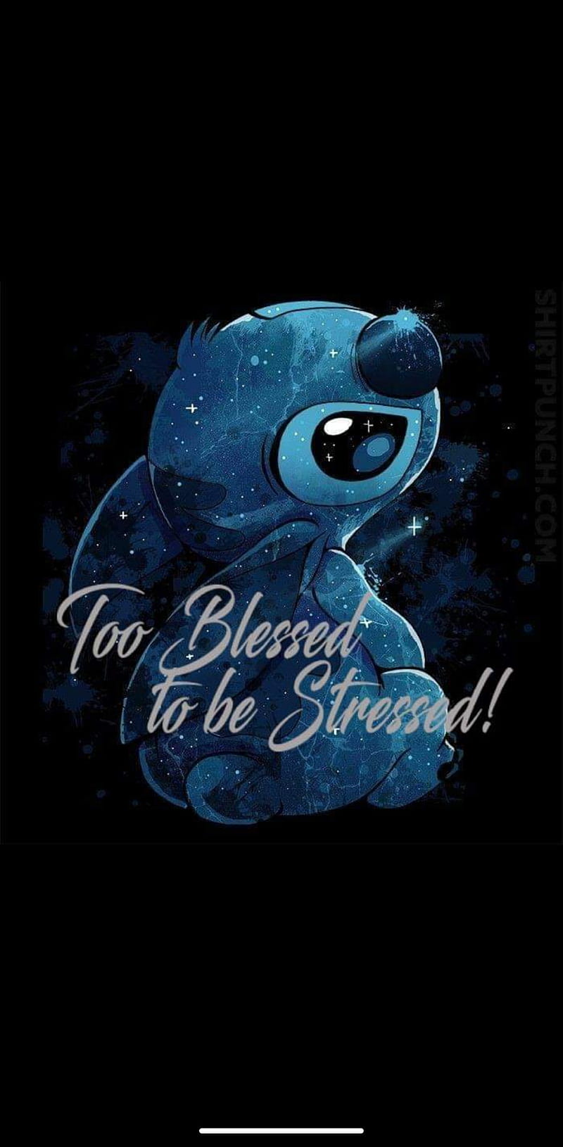 2Blessed2BeStressed, blessed, blue, cartoon, disney, effect, happy, love, mass, stitch, stressed, HD phone wallpaper