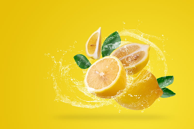 Lemon splash, Water, Yellow, Lemon, Squirt, HD wallpaper