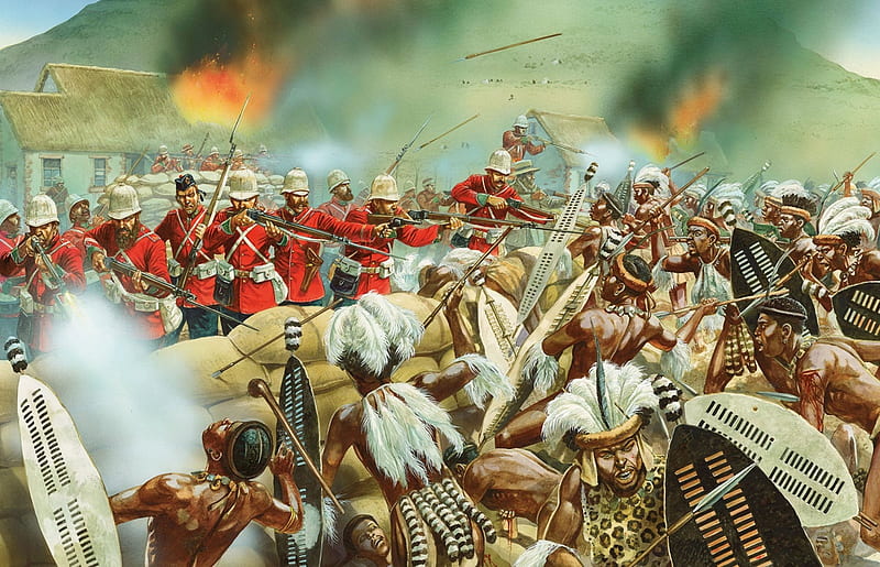 The Battle of Rorke's Drift (1879), Artwork, British Army, Art, Zulu, South Africa, The Battle of Rorkes Drift, HD wallpaper