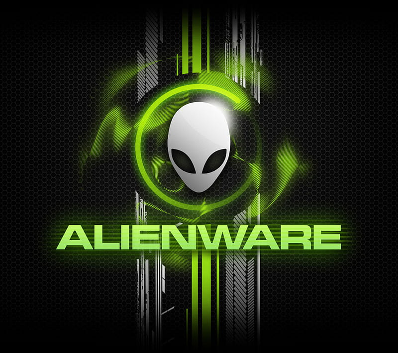 Alienware green, logo, HD wallpaper