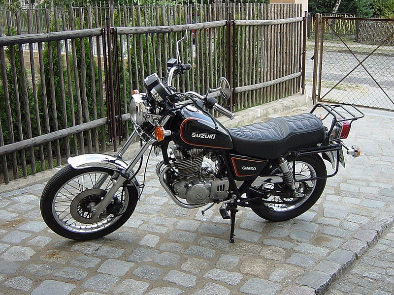Suzuki GN 250, thrill, bike, ride, adventure, HD wallpaper