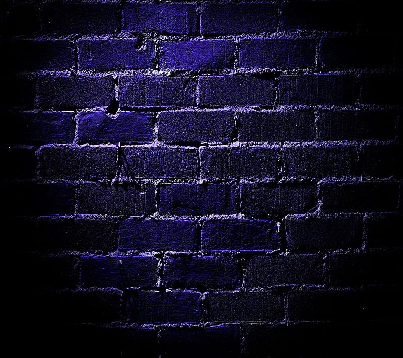 Blue Brick Wall, brick wall, HD wallpaper