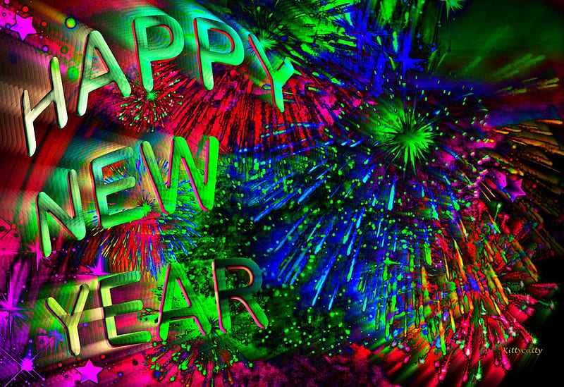 ~Happy New Year 2013 to Everyone~ , colorful, new year, happy new year, abstract, happy, 2013, fireworks, love, wishes, friends, HD wallpaper