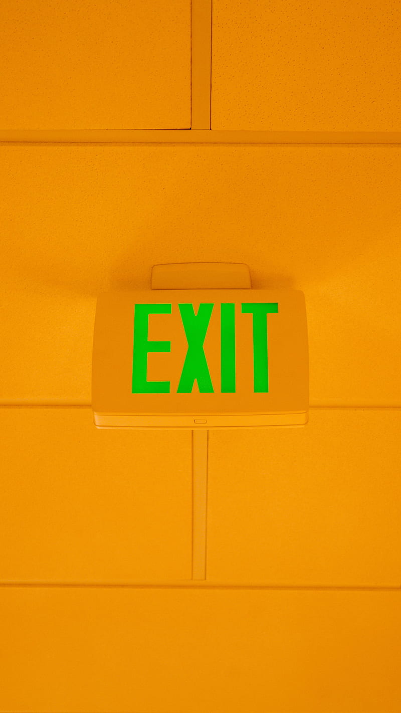 4K free download | Exit, letter, orange, HD mobile wallpaper | Peakpx