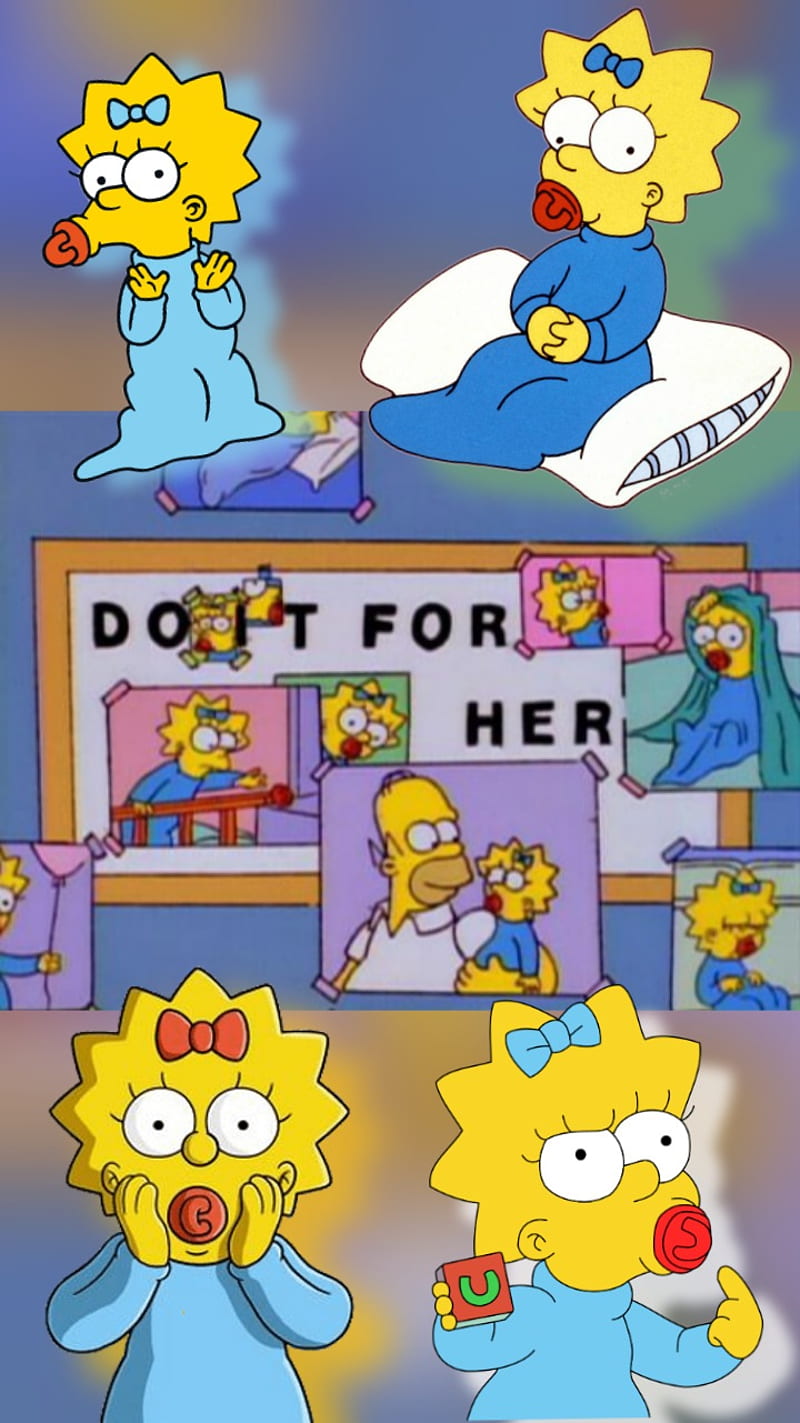 Maggie Simpson, do it for her, los simpson, maggie, HD phone wallpaper