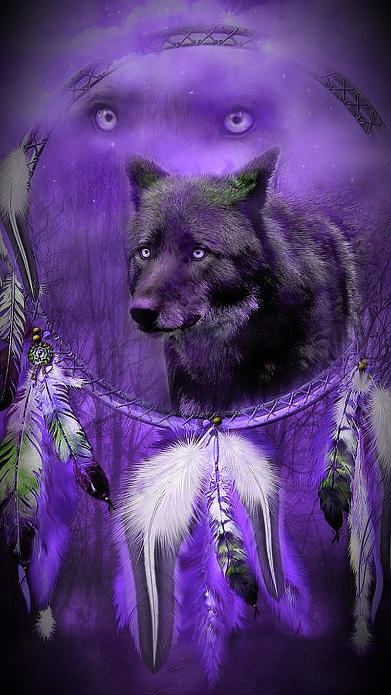 Free Purple Wolf Wallpaper  EPS Illustrator JPG PNG SVG  Templatenet