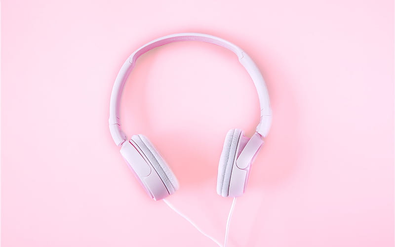 Pink Aesthetic Ultra, Music, Pink, Headphones, aesthetic, HD wallpaper ...