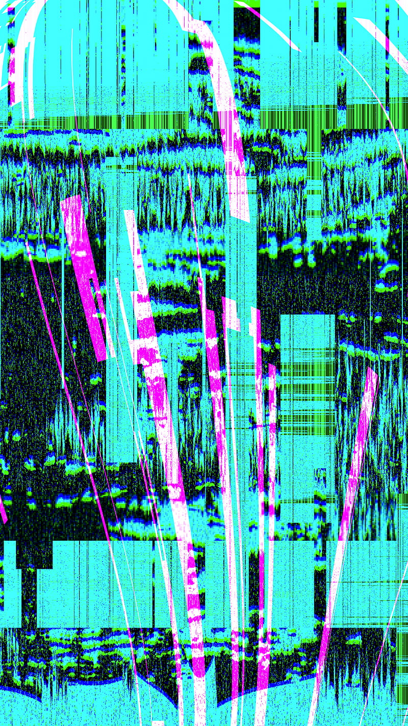 Glitch, Andrea, abstract, deformation, digital, distortion, green, greenwater, scan, HD phone wallpaper