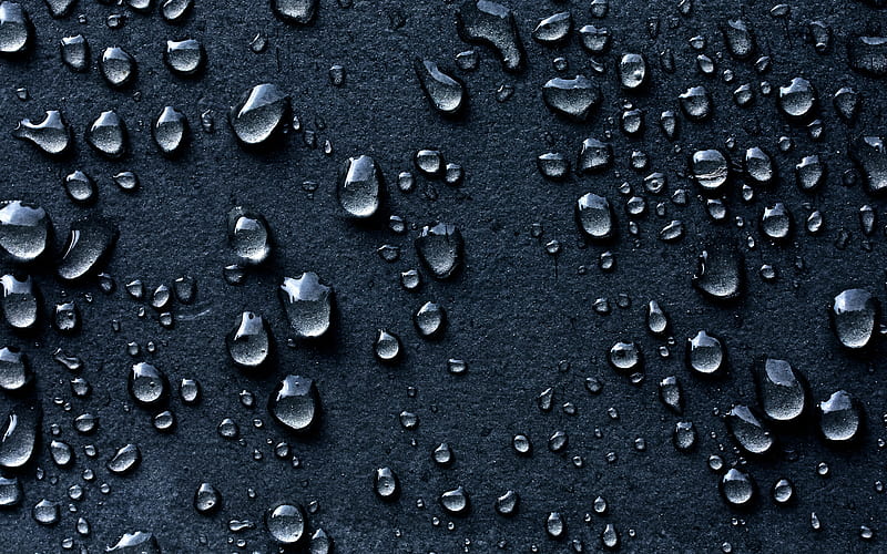 gray backgrounds, macro, drops on glass, water drops, water backgrounds, drops texture, background with water drops, water, drops on gray background, water drops texture, HD wallpaper