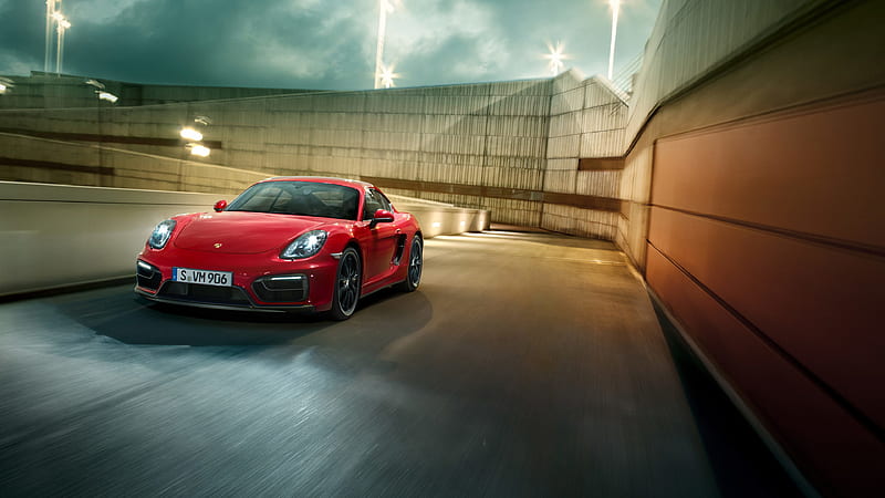 Porsche Cayman GTS Red, porsche, porsche-cayman, carros, racing, HD wallpaper