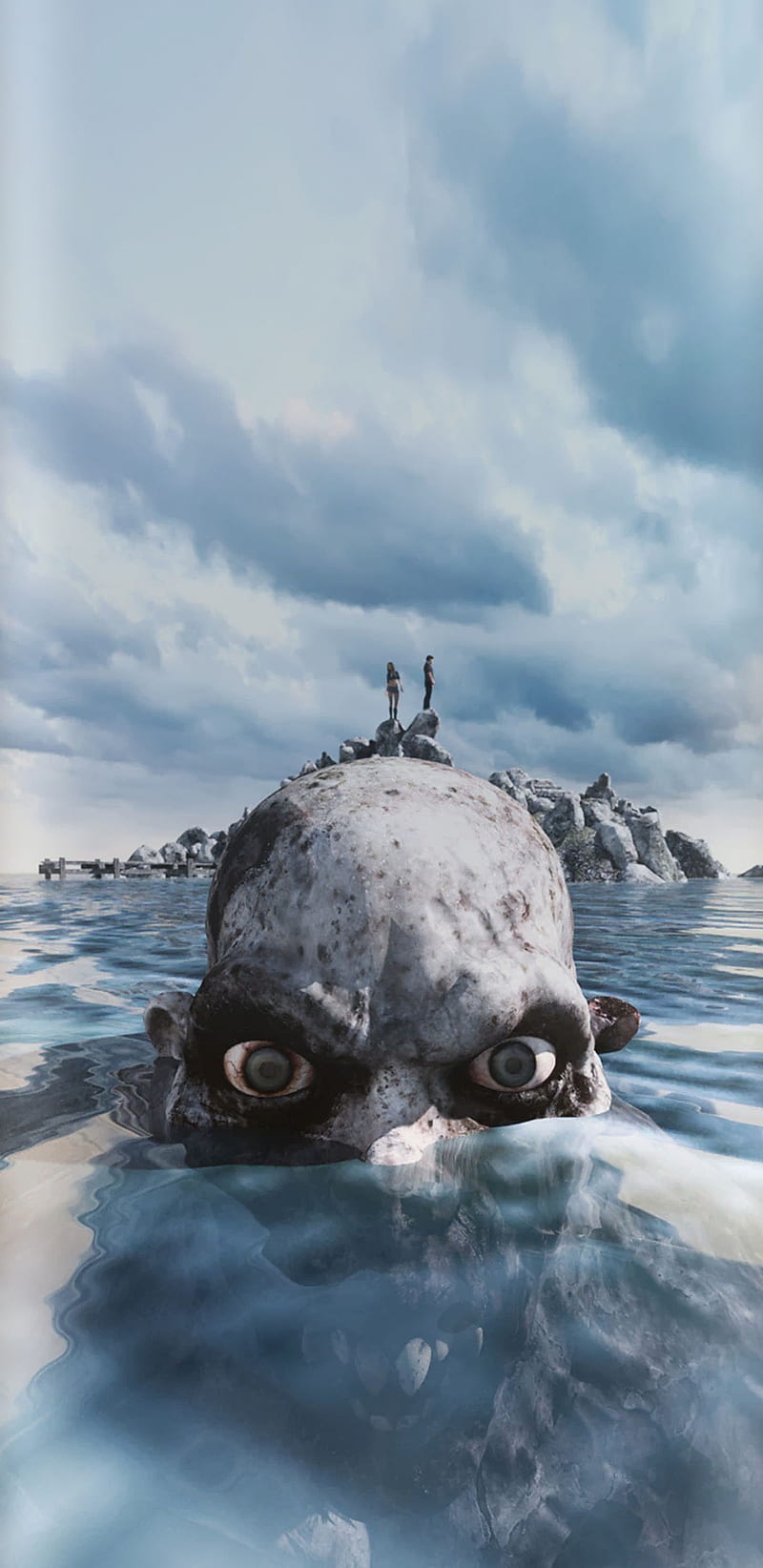 SeaMan, evil, monster sea, scary, water, HD phone wallpaper