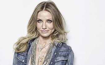 Cameron Diaz, american actress, portrait, hoot, smile, american star, HD wallpaper