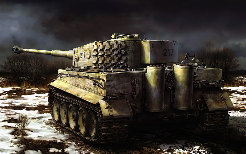 Tanks, Tiger I, Artistic, Tank, HD wallpaper