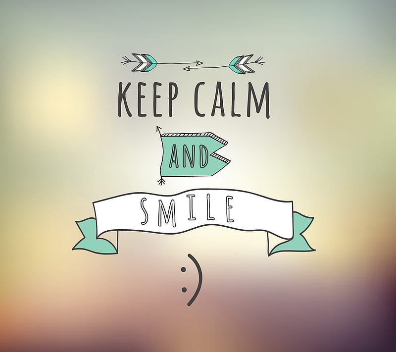 Smile, calm, inspiration, keep, motivation, quote, saying, HD wallpaper