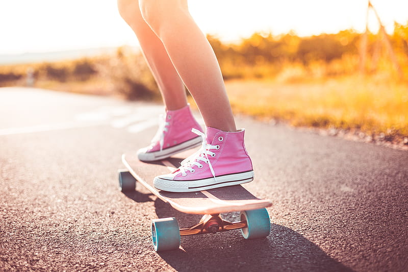Skateboard Shoes Legs , skateboard, girls, graphy, HD wallpaper