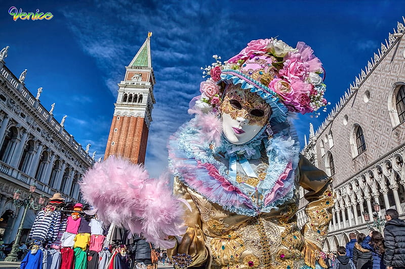 Carnival in Venice, Carnival, tomfoolery, masque, Italy, HD wallpaper