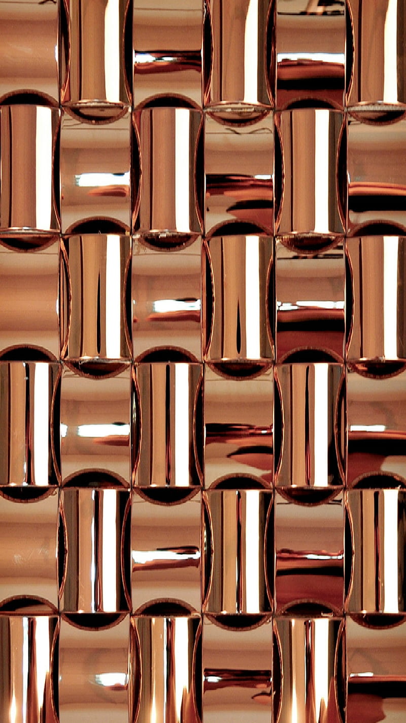 Copper Day, background, cylinder, pattern, shiny, HD phone wallpaper