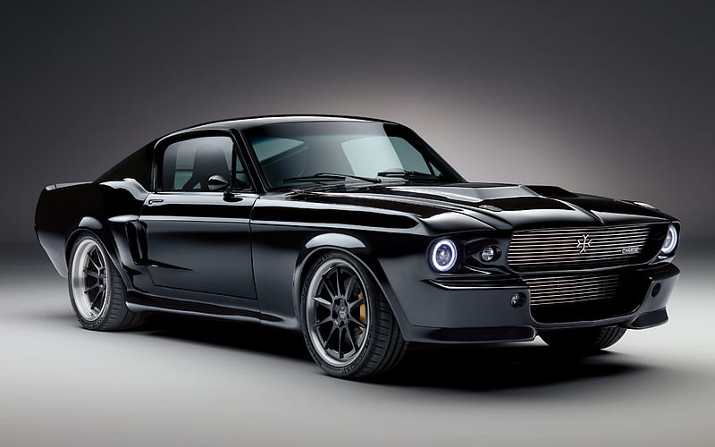1967, Ford Mustang EV, Charge Cars, electric car, exterior, front view, retro cars, american cars, Ford, HD wallpaper