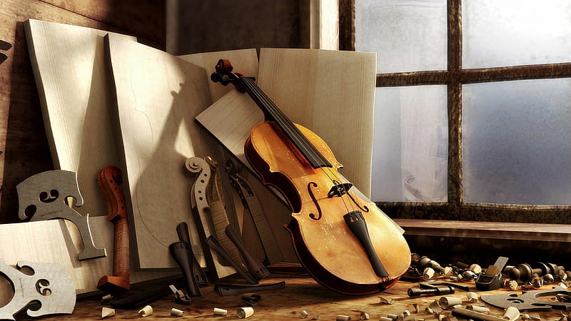 Violin, window, music, note, bonito, HD wallpaper | Peakpx