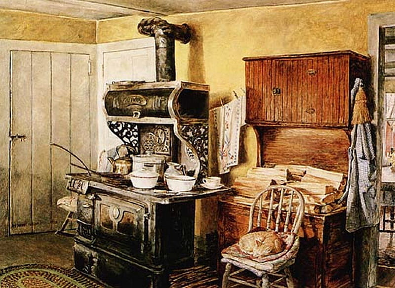 OLD WAYS, home, antique, country, kitchen, HD wallpaper