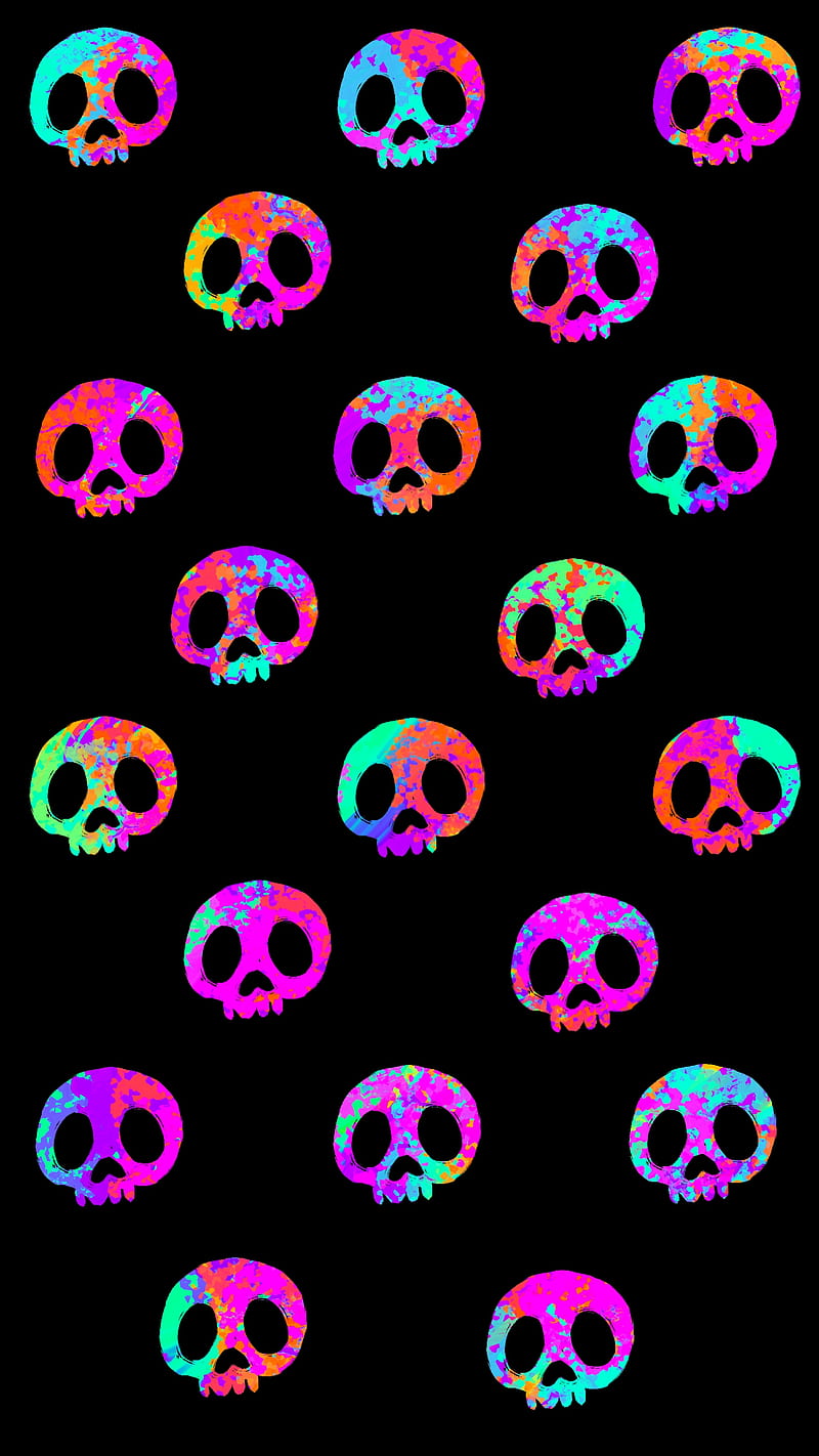 skull pattern, halloween, abstract, art, blue, bone, bonehead, bones, celebrate, celebration, cute, death, drawing, eyes, fqce, funny, green, happy, illustrations, jaw lack, link, many, mask, mint, orange, pumpkin, skelet, skeleton, weekend, HD phone wallpaper
