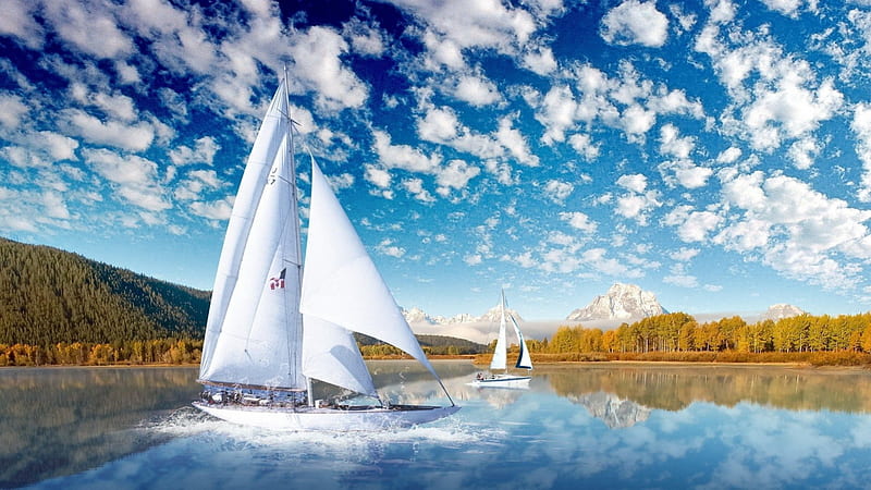 Fantastic Sailboats, Scenery, Waterscapes, Sailing, Boats, Nature, HD wallpaper