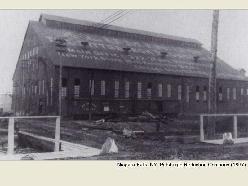 Niagara Falls, NY: 1897 Pittsburgh Reduction Company, architecture, factory, old, niagara falls, HD wallpaper