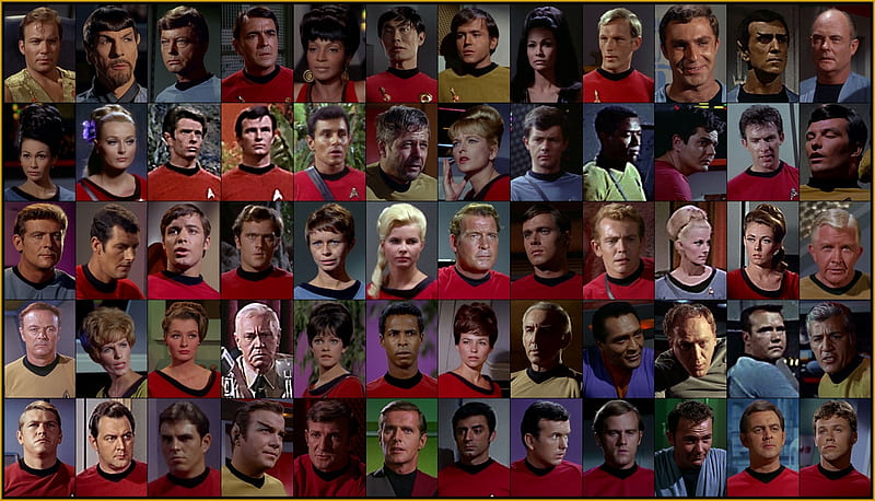 Original Star Trek Starfleet Personnel and Crew - Part Three, Sulu, Kirk, Star Trek, Scotty, McCoy, Chekov, Spock, HD wallpaper