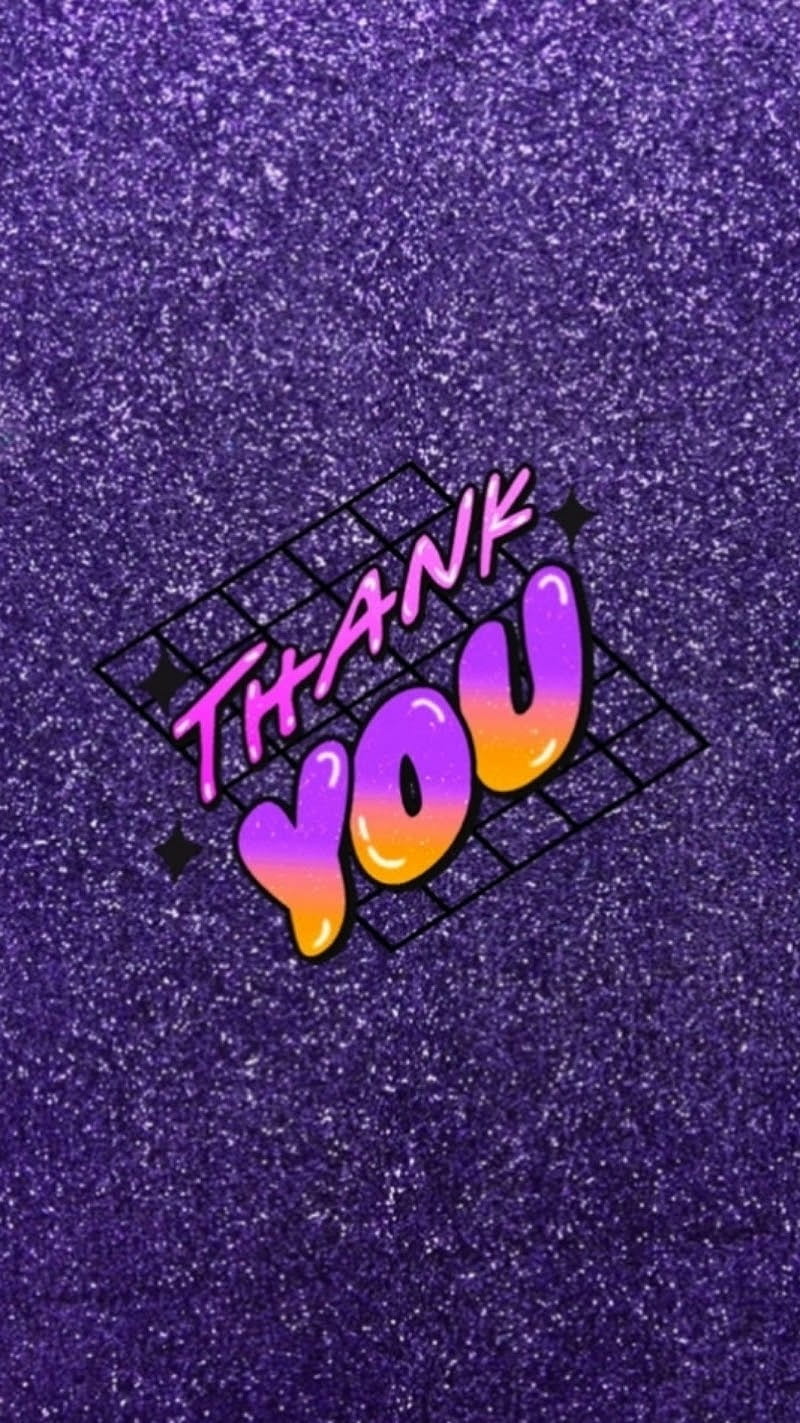 Thank you, glitter, purple, saying, HD phone wallpaper | Peakpx