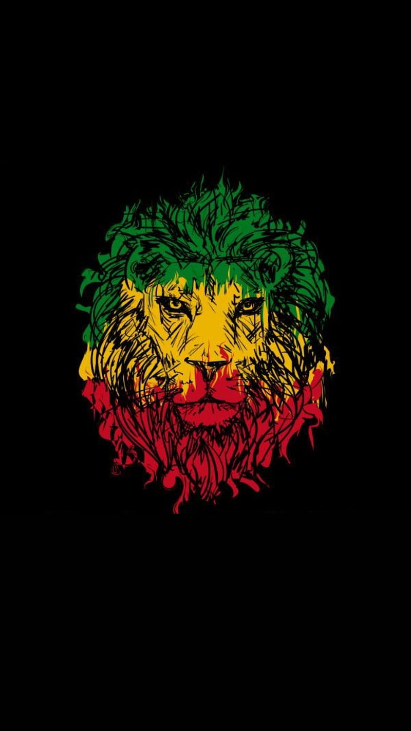 Rasta Life, black, king, lion, reggae, HD phone wallpaper