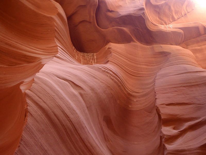Curves, shapes, rock, orange, levels, shadow, canyon, underneath, day, light, HD wallpaper