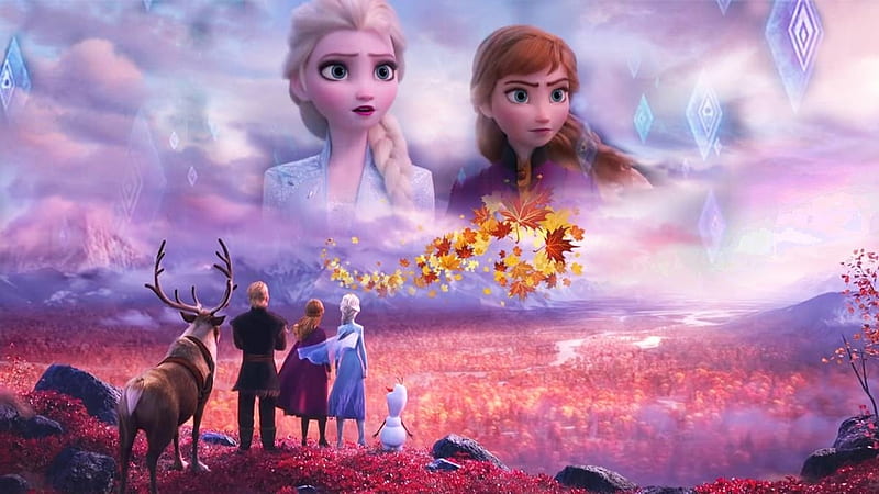 Frozen II (2019), poster, anna, movie, elsa, the dark mamaba, frozen 2,  leaf, HD wallpaper | Peakpx