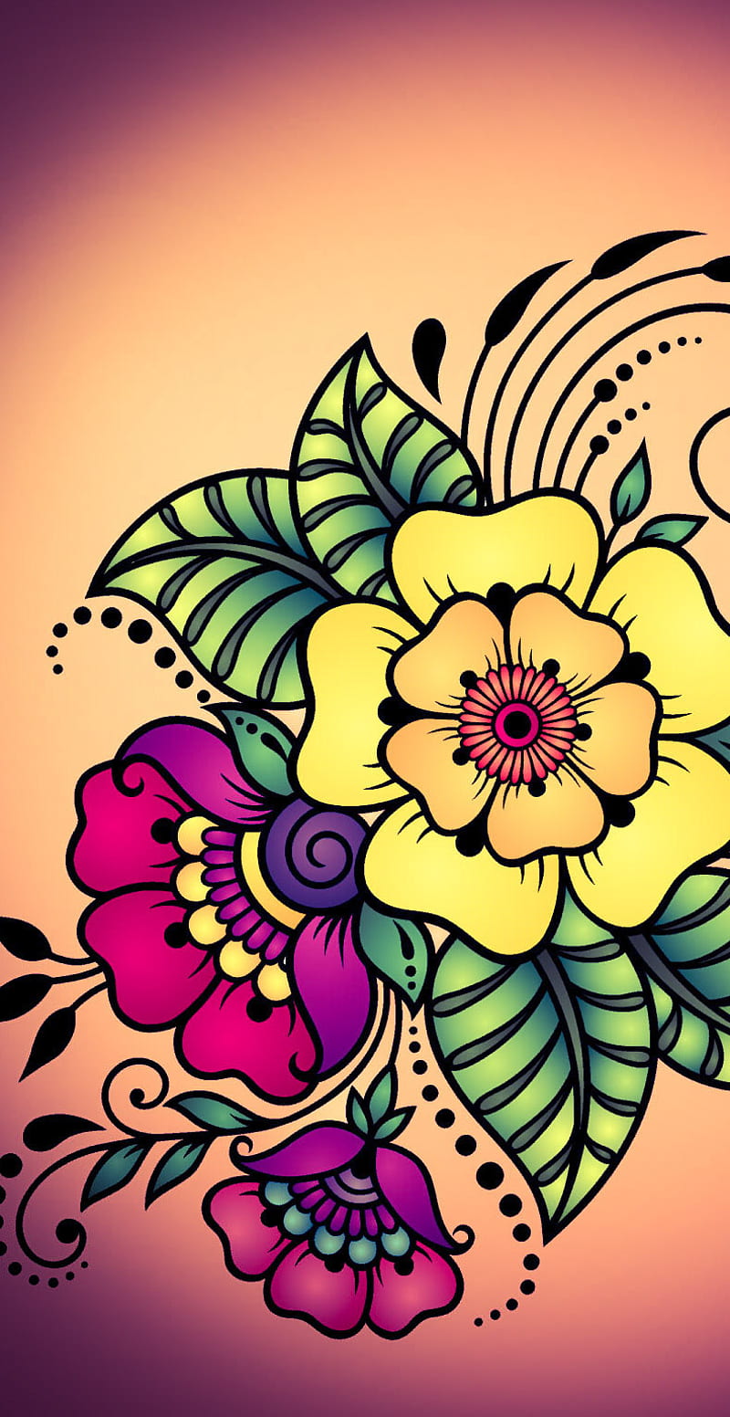 Colorful flo, flowers, mandala, HD phone wallpaper