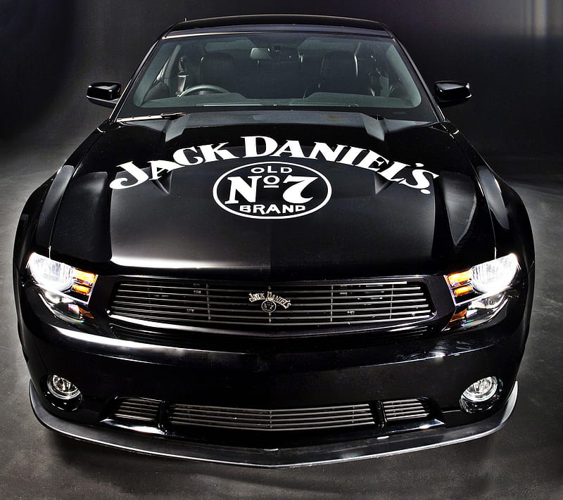 Jack Daniels, black, car, mustang, shelby, vehicles, HD wallpaper