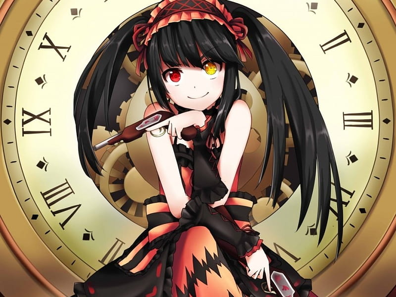 Heterochromia y and r clock eye  Kurumi by Carionto on DeviantArt