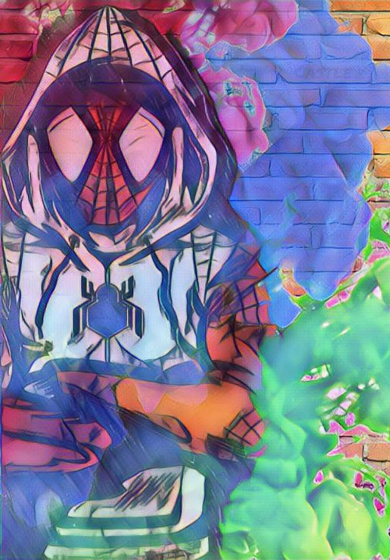 Spidey Grafitti, spiderman, spider-man, comic, peter parker, super hero, HD phone wallpaper