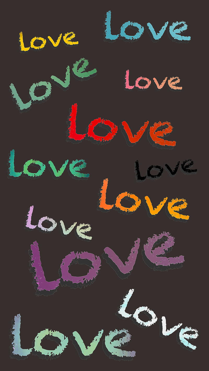Love, colourful, gris, quote, rainbow, text, typography, valentine ...