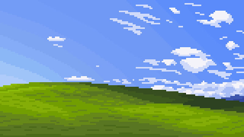 Artistic, Pixel Art, Windows XP, Landscape, HD wallpaper