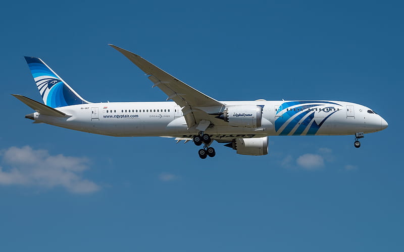 Boeing 787 Dreamliner, EgyptAir, Boeing 787-9, passenger aircraft, passenger airliner, Boeing, HD wallpaper