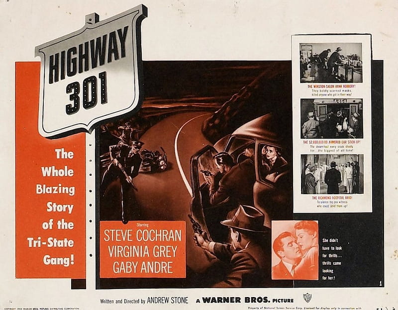 Classic Movies - Highway 301 (1950), Highway 301, Gaby Andre, Classic Movies, Virginia Grey, Steve Cochran, HD wallpaper