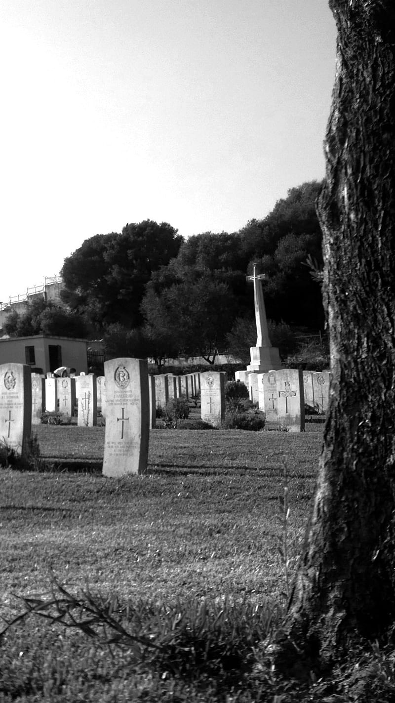 cemetery, black, graveyard, sad, HD phone wallpaper