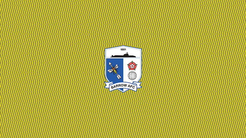 Emblem Logo Soccer Yellow Green Background Barrow A.F.C, HD wallpaper
