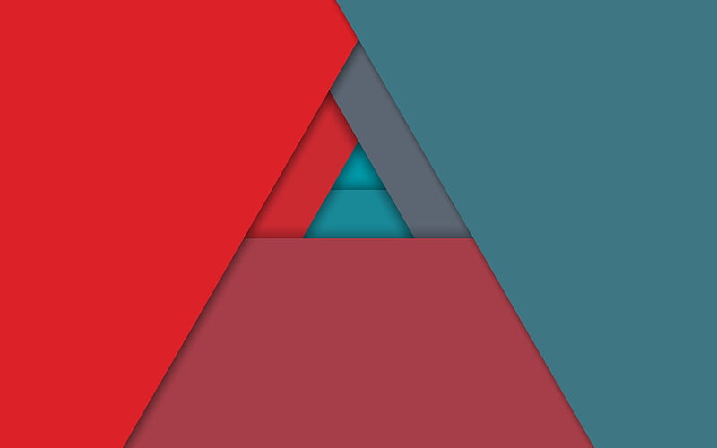 triangle, art, android, geometry, abstract material, creative, HD wallpaper