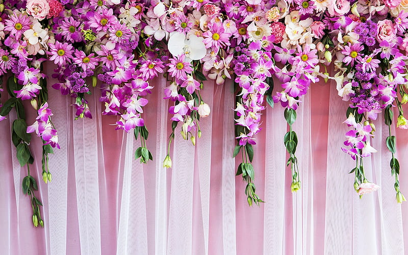 Flowers, flower, wedding, pink, texture, HD wallpaper | Peakpx