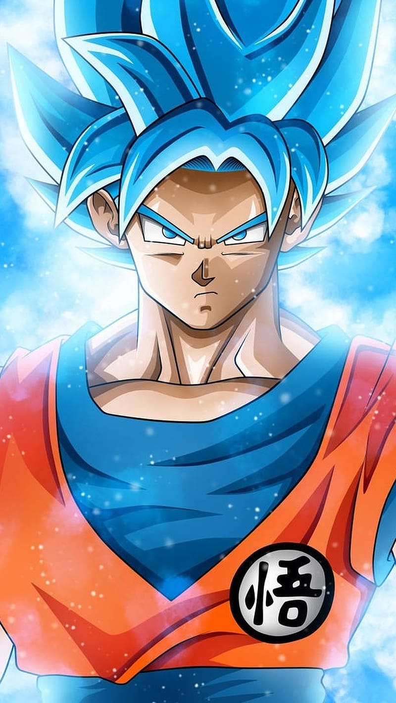 Dragon Ball Super, Blue Smoky Effect, blue effect, animation, goku, HD phone wallpaper