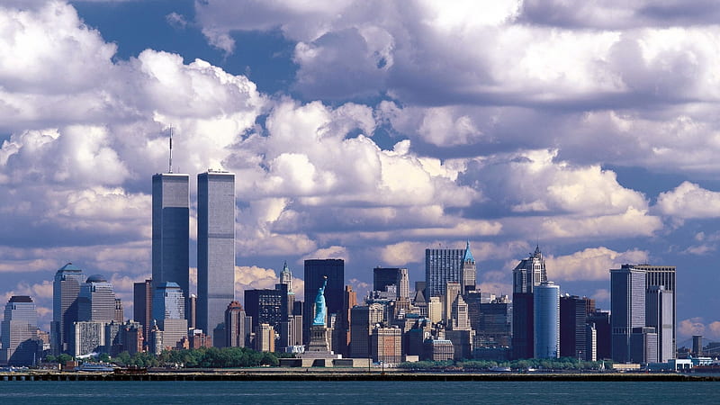 Manhattan - Pre 9/11, Cities, New York, World Trade Centre, Manhattan, HD wallpaper