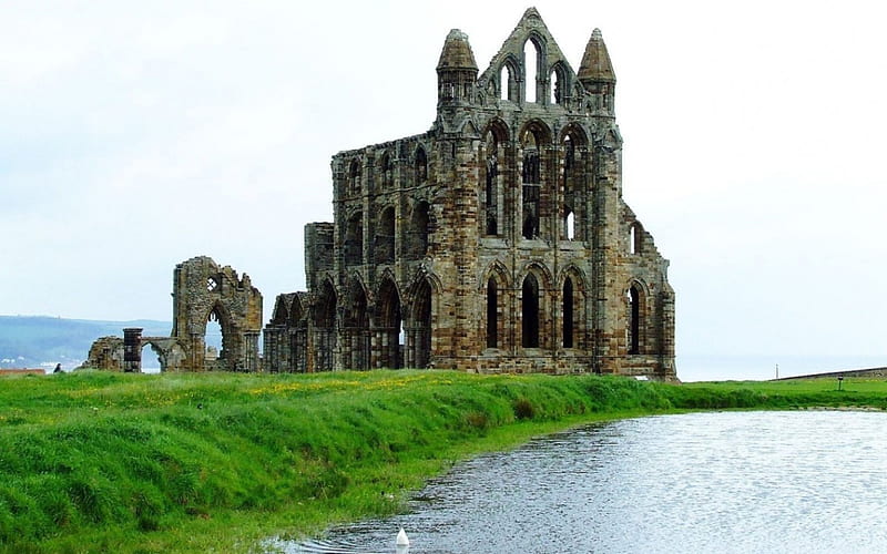 Whitby Abbey, Whitby, Religious, Medieval, England, HD wallpaper