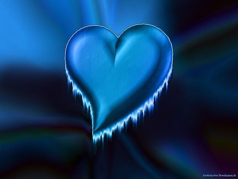 Free Blue Heart Wallpaper For Phone and Computer