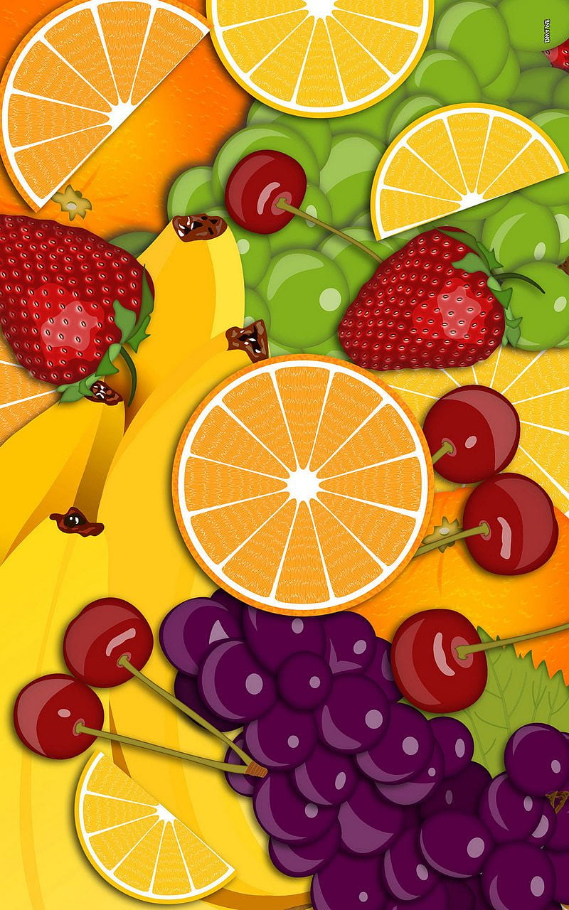 fruit colours, abstract, candy, colours, fruit, happy, orange, patterns, HD phone wallpaper