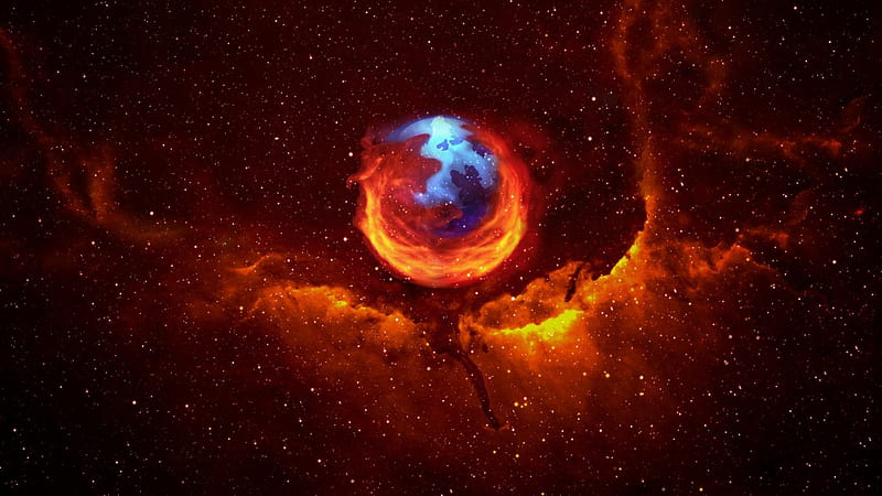 planet on fire, fire, earth, space, HD wallpaper